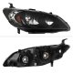 Honda Civic 2004-2005 Black Chrome Headlights