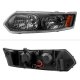 Saturn lon Sedan 2003-2007 Black Headlights