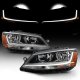 VW Jetta 2011-2018 Black Headlights LED DRL