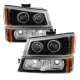 Chevy Silverado 1500HD 2003-2006 Black Projector Headlights LED Halo