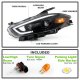 Dodge Dart 2013-2016 Black Projector Headlights LED DRL