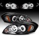 Chevy Monte Carlo 2006-2007 Black Projector Headlights with CCFL Halo and LED