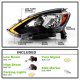 Nissan Sentra 2016-2019 Black Headlights LED DRL Signals