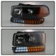 GMC Sierra 2500HD 2001-2006 Black Headlights LED Bumper Lights