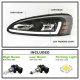 Pontiac Grand Prix 2004-2008 Black Headlights LED DRL