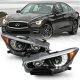 Infiniti Q50 2014-2017 Black Projector LED Headlights DRL