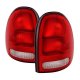 Dodge Durango 1998-2003 Red Clear Tail Lights