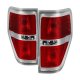 Ford F150 2009-2014 Red Clear Tail Lights