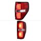 Ford F150 2009-2014 Red Clear LED Tail Lights