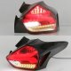 Ford Focus Hatchback 2015-2017 Red Clear LED Tail Lights