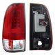 Ford F250 Super Duty 1999-2007 Red Clear LED Tail Lights Tube