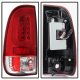 Ford F250 Super Duty 2008-2016 Red Clear LED Tail Lights