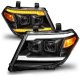 Nissan Frontier 2009-2020 Black Projector Headlights LED DRL Switchback Signals