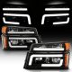 Chevy Colorado 2004-2012 Black LED DRL Headlights Bumper Lights