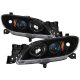 Mazda 3 Sedan 2004-2009 Black Halogen Projector Headlights