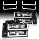 Chevy Blazer Full Size 1992-1993 Black LED DRL Headlights Bumper Lights