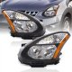 Nissan Rogue 2008-2013 Black Halogen Headlights