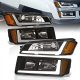 Chevy Avalanche Body Cladding 2002-2006 Black Headlights LED DRL