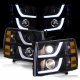 Chevy Silverado 2500HD 2007-2014 Black Projector Headlights LED DRL J2