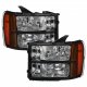 GMC Sierra 2500HD 2007-2014 Headlights Black