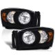 Dodge Ram 2006-2008 Black Euro Headlights