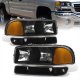 GMC Yukon XL 2000-2006 Black Headlights Bumper Lights