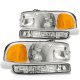 GMC Sierra 1999-2006 Headlights Clear Bumper Lights