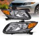 Honda Civic Coupe 2012-2013 Black Headlights