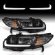 Honda Civic Coupe 2006-2011 Black Headlights LED DRL