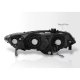 Honda Civic Coupe 2006-2011 Black Headlights LED DRL