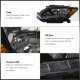 Nissan Rogue 2014-2016 Headlights LED DRL Black