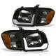 Toyota Tundra Double Cab 2005-2006 Black LED DRL Headlights Corner Lights
