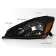 Toyota Sienna 2004-2005 Headlights Black