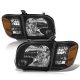 Toyota Tundra Double Cab 2005-2006 Black Headlights Set