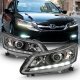 Honda Accord Sedan 2013-2015 Black Projector Headlights LED DRL