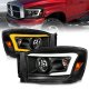 Dodge Ram 2006-2008 Black Headlights LED DRL Switchback Signals