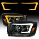 Dodge Ram 3500 2006-2009 Black Headlights LED DRL Switchback Signals