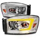 Dodge Ram 2500 2006-2009 Headlights LED DRL Switchback Signals