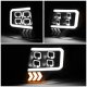 Ford F150 2009-2014 Black LED Projector Headlights Quad Halo DRL Signals