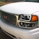 GMC Yukon Denali 2001-2006 Black Headlights Set LED DRL N2