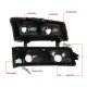 Chevy Silverado 2500HD 2003-2006 Black LED DRL Headlights Bumper Lights N4