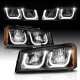 Chevy Silverado 2500 2003-2004 Black Headlights LED DRL A1