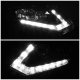 Nissan Rogue 2014-2016 Black Headlights LED DRL