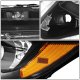 Nissan Rogue 2014-2016 Black Headlights LED DRL