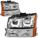 Chevy Silverado 1500HD 2003-2006 LED DRL Headlights Set N3