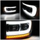 Dodge Ram 3500 2006-2009 Black Smoked Projector Headlights LED DRL Signals N1