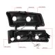 Chevy Silverado 1500HD 2003-2006 Black LED DRL Headlights Bumper Lights N2