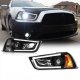 Dodge Charger 2011-2014 Black HID Projector Headlights LED DRL