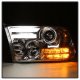 Dodge Ram 2500 2010-2018 Clear Halo Projector Headlights with LED DRL