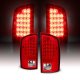 Dodge Ram 3500 2007-2009 Red Clear LED Tail Lights